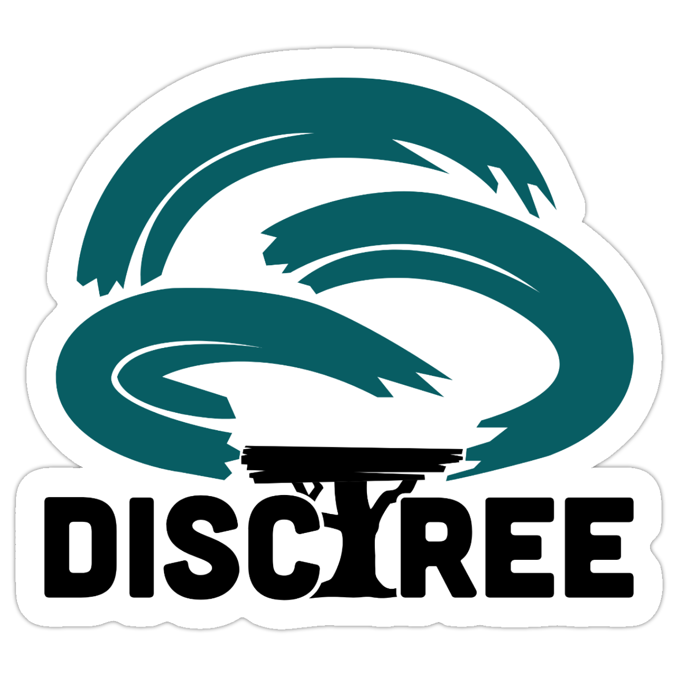 Disc Tree Logo Sticker